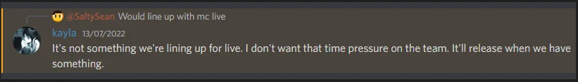 Kayla says Editor Mode isn't ready yet
